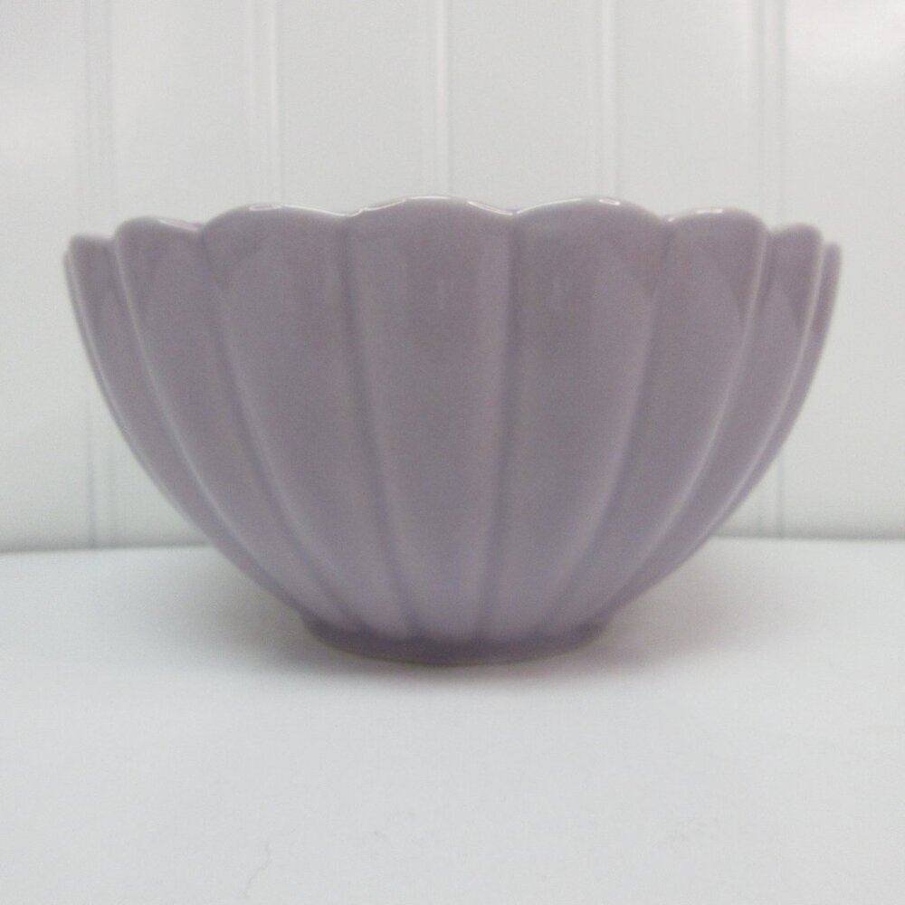 Set of 2 Pioneer Woman Colette Scalloped Cereal Bowl Purple Stoneware New